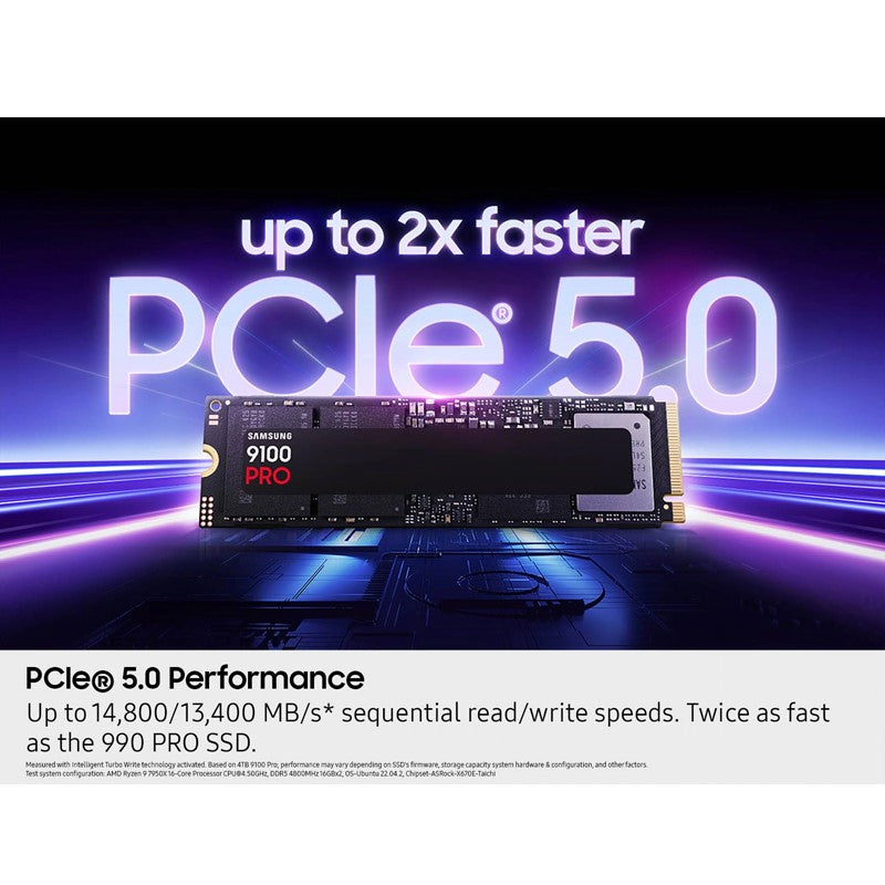 Samsung 9100 PRO 4 TB NVMe M.2, PCIe 5.0, Internal SSD Samsung 9100 PRO 4 TB NVMe M.2, PCIe 5.0, Internal SSD
